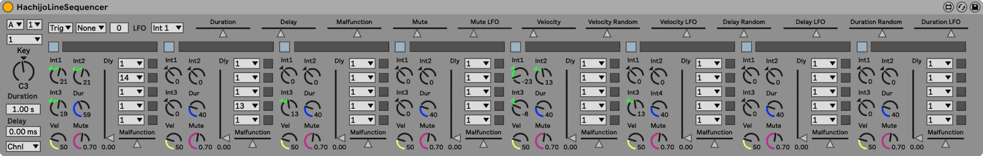 Hachijo Line Sequencer